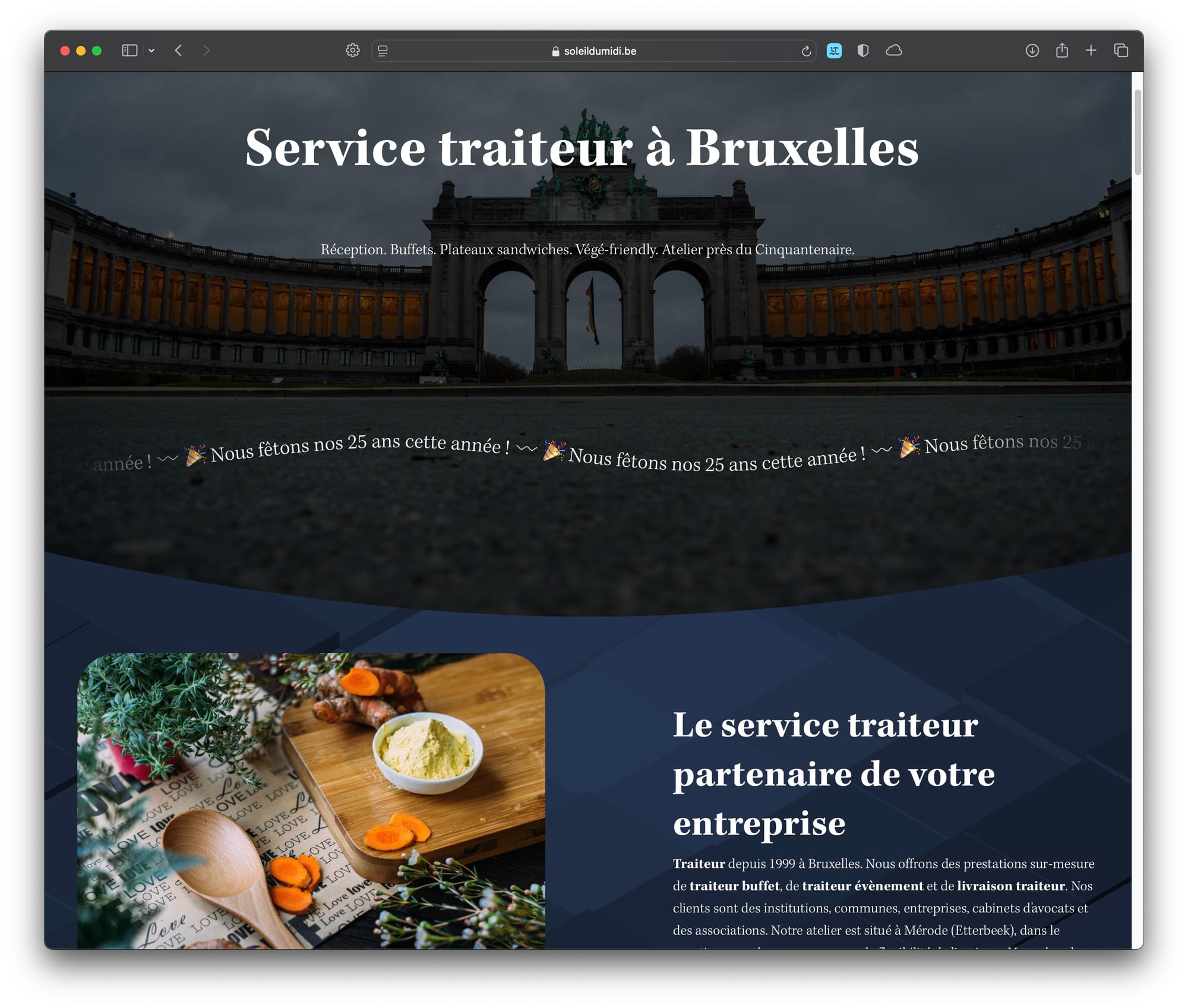 Site web belge sous Squarespace : soleildumidi